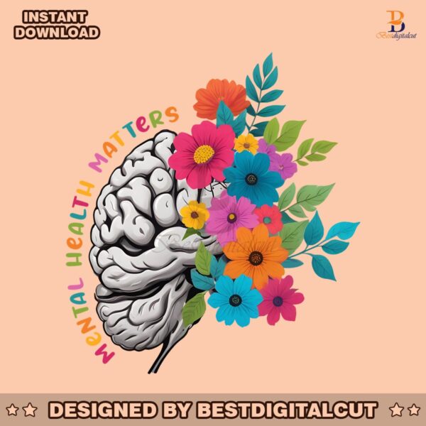 mental-health-matters-floral-brain-png