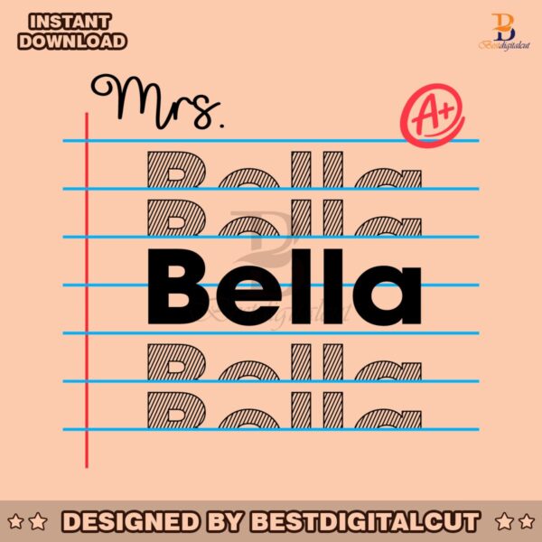 custom-teacher-name-notebook-paper-svg