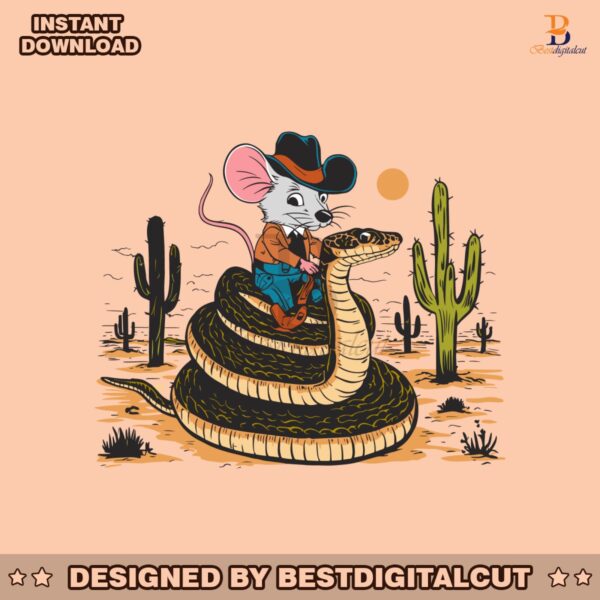 funny-cowboy-mouse-riding-snake-svg