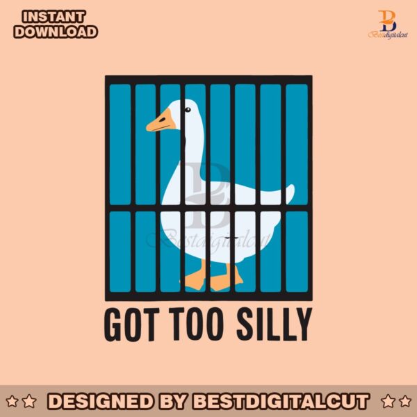 silly-goose-got-too-silly-funny-meme-svg