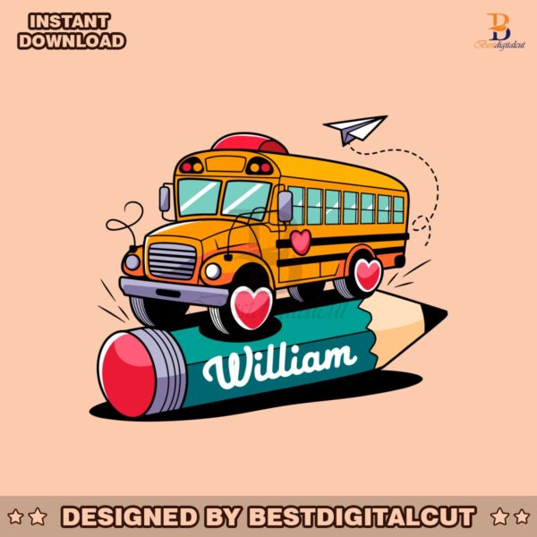 custom-school-bus-with-name-pencil-svg