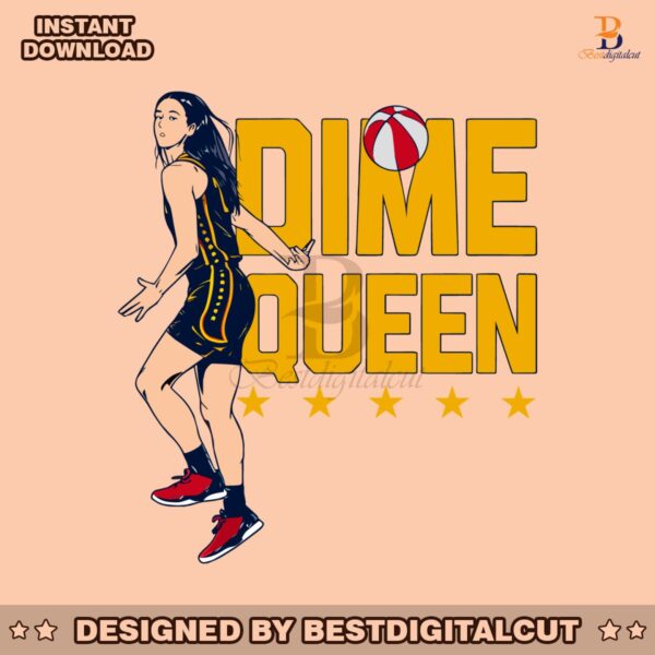 wnba-caitlin-clark-dime-queen-svg