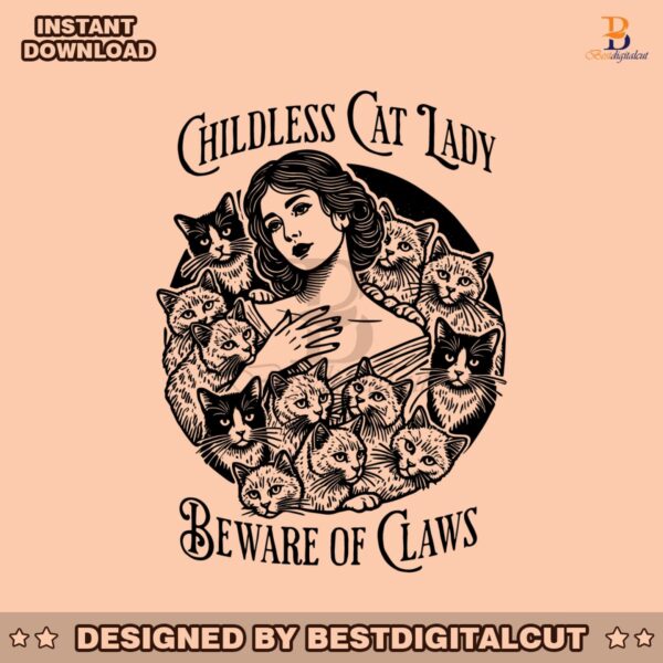 retro-childless-cat-lady-beware-of-claws-svg