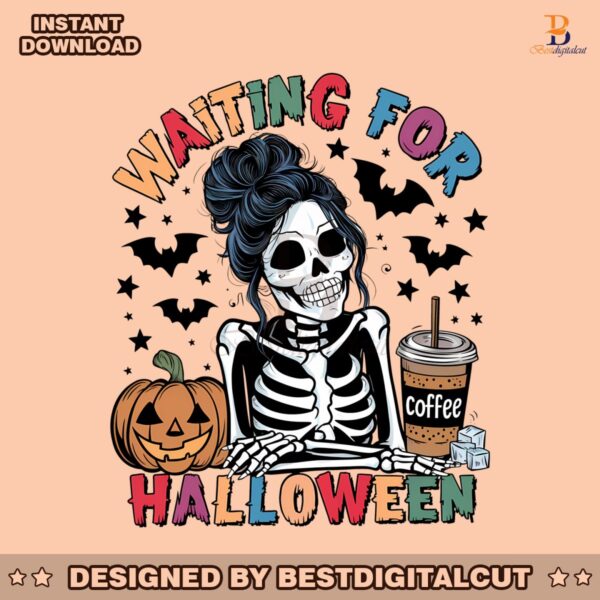 horror-girl-coffee-waiting-for-halloween-png