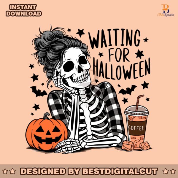 waiting-for-halloween-spooky-girl-coffee-pumpkin-svg