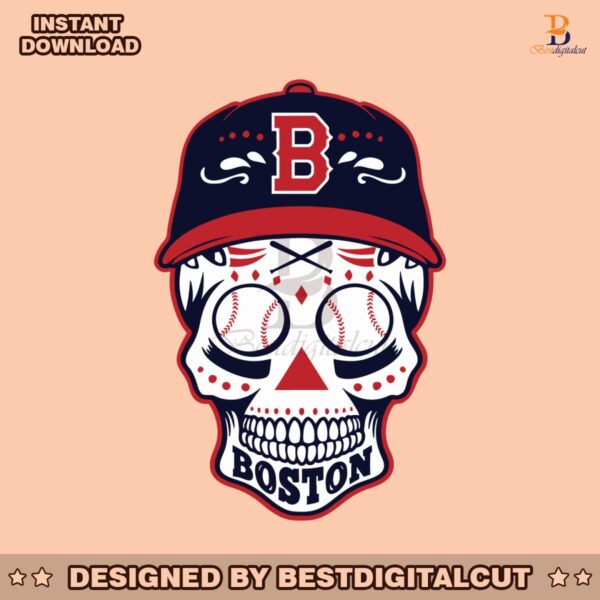 boston-red-sox-skull-baseball-svg