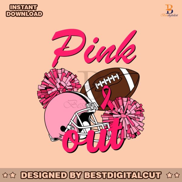 retro-pink-out-football-helmet-pom-poms-svg