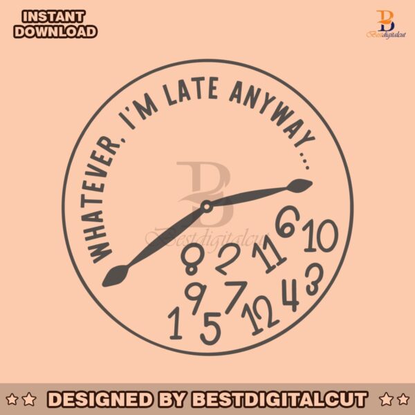 whatever-im-late-anyway-funny-clock-face-svg