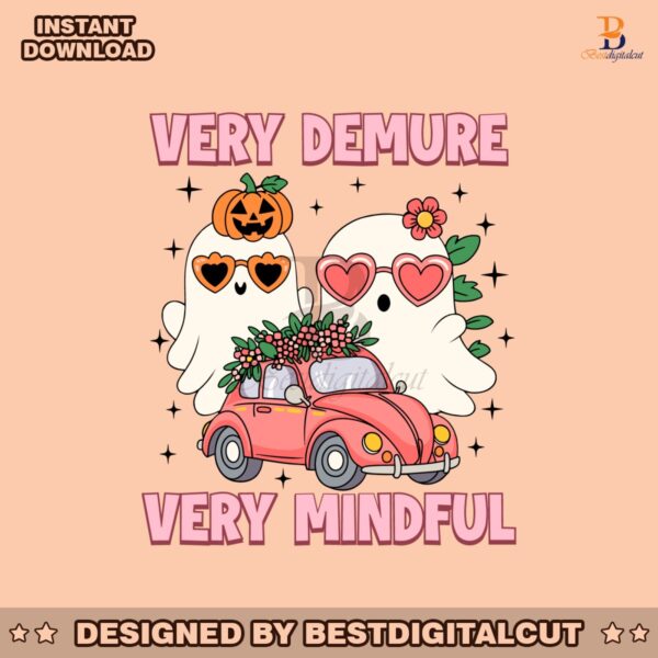 very-demure-very-mindful-cute-halloween-ghost-couple-svg