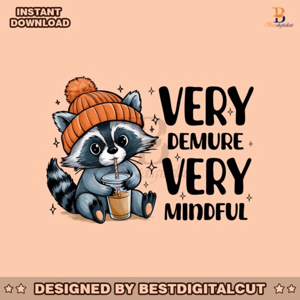 very-demure-very-mindful-very-cutesy-raccoon-png