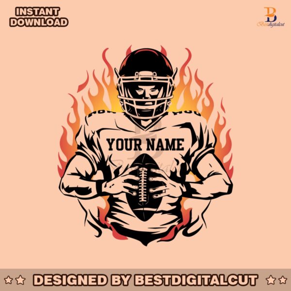 football-player-football-season-personalized-name-svg