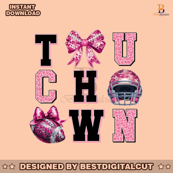 touchdown-season-football-coquette-design-breast-cancer-awareness-png-pink-ribbon-football-mom-graphic-fight-cancer-illustration