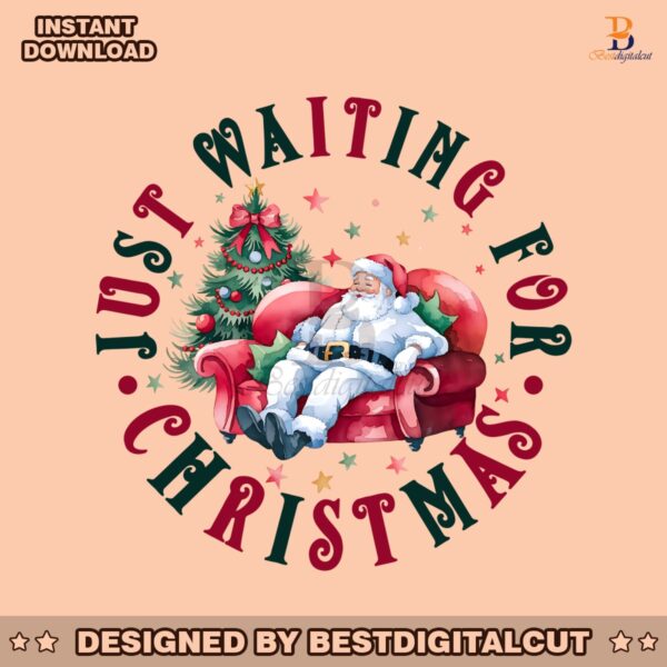 waiting-for-christmas-png-retro-santa-claus-png-merry-christmas-vibes-png-holiday-sublimation-design