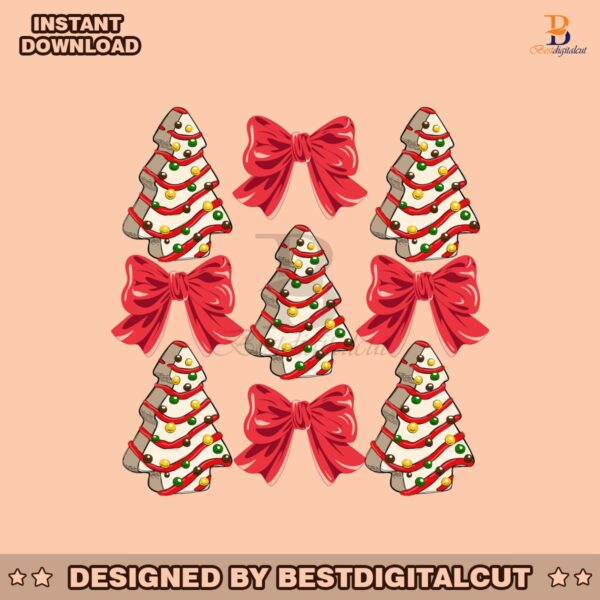 retro-christmas-tree-cake-png-coquette-holiday-design-girly-christmas-sublimation