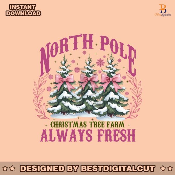 retro-north-pole-pink-christmas-tree-coquette-bow-png