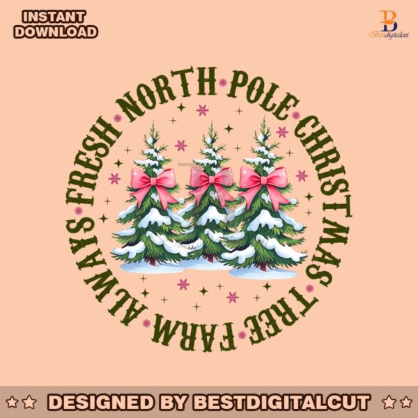 retro-farm-fresh-north-pole-christmas-pink-bow-christmas-coquette-bow-png