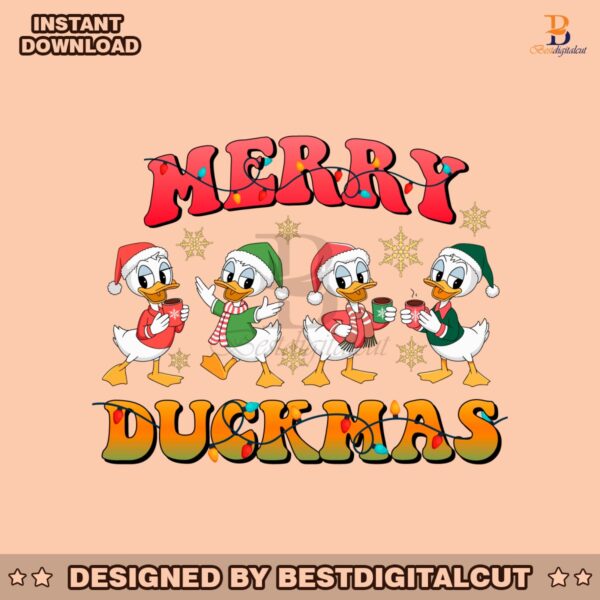 retro-groovy-merry-duckmas-christmas-light-svg