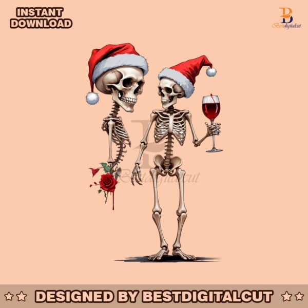 skeleton-drinking-wine-when-youre-dead-inside-but-its-christmas-png