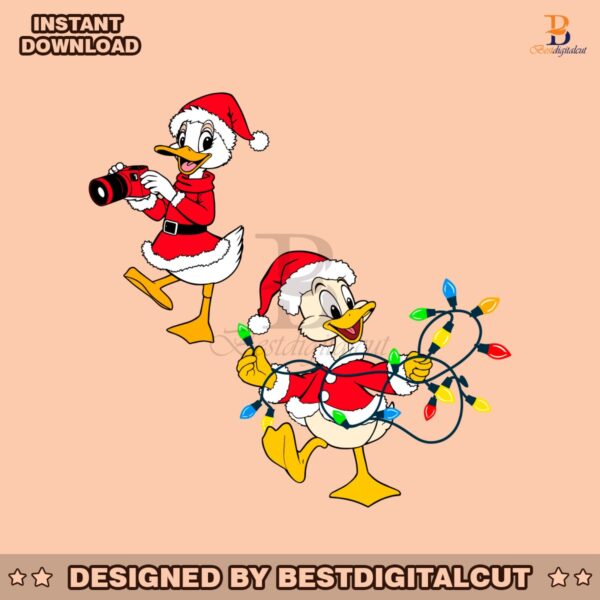 disney-christmas-santa-donald-and-daisy-merry-duckmas-svg