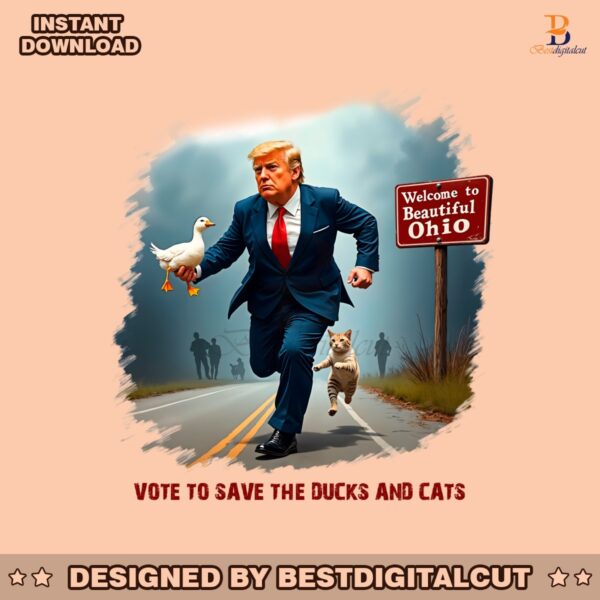 vote-to-save-the-ducks-and-cats-funny-trump-2024-png