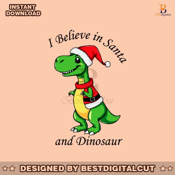 i-believe-in-santa-and-dinosaurs-christmas-dinosaurs-santa-hat-png