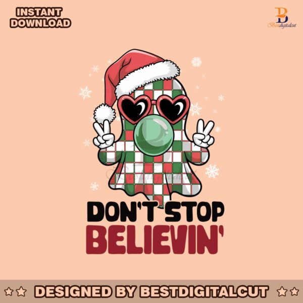 retro-dont-stop-believin-cute-ghost-blowing-bubble-svg