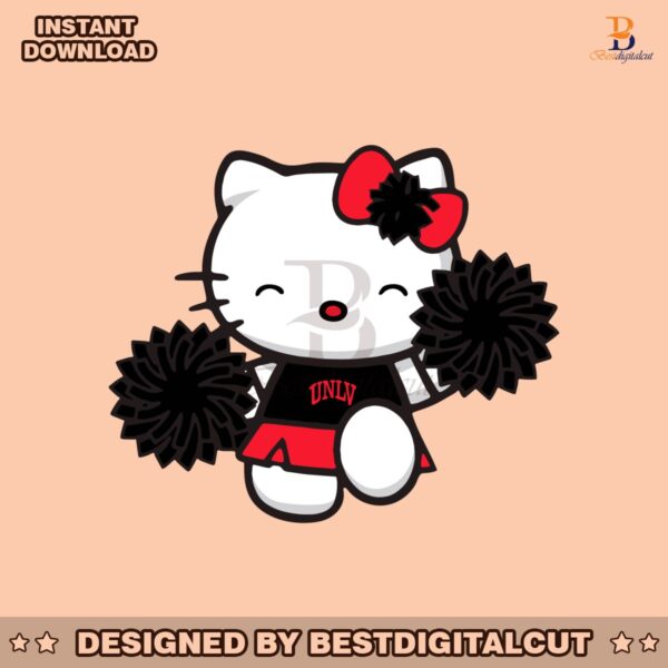 unlv-rebels-hello-kitty-cheerleader-svg