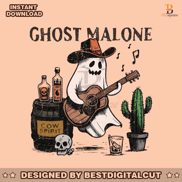 western-halloween-ghost-malone-guitar-png