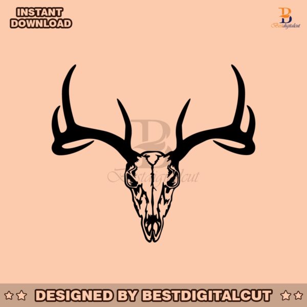 vintage-deer-buck-skull-svg-silhouette