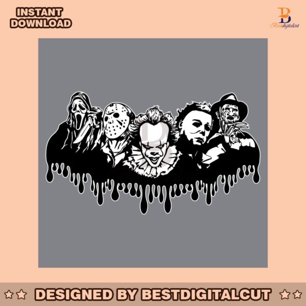 ghostface-jason-pennywise-freddy-and-jason-halloween-horror-character-svg-silhouetee