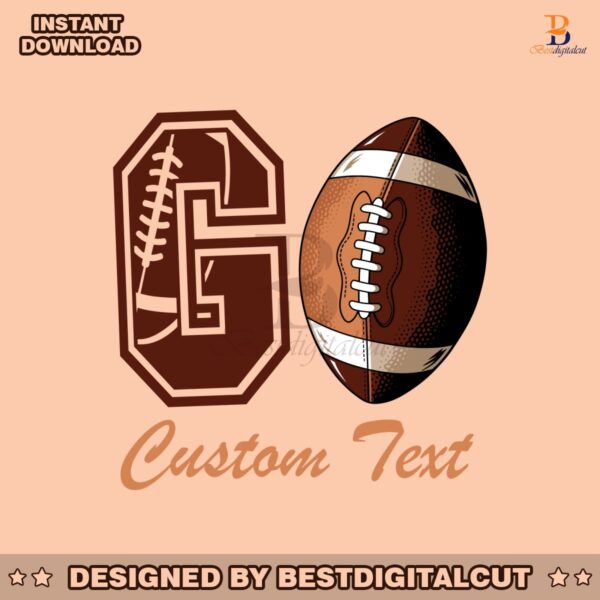 custom-text-go-team-mascot-football-team-svg