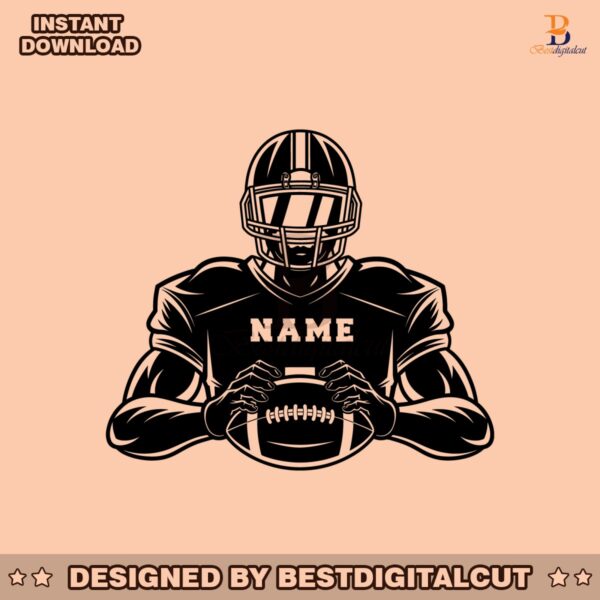 personalized-football-player-silhouette-svg