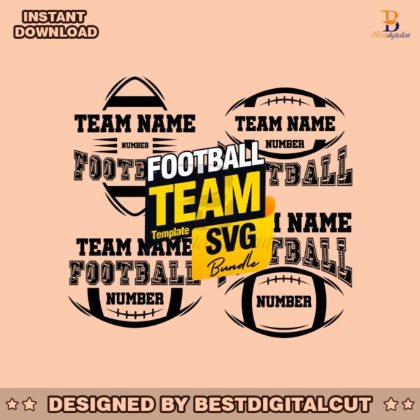 custom-football-team-and-number-template-bundle-svg