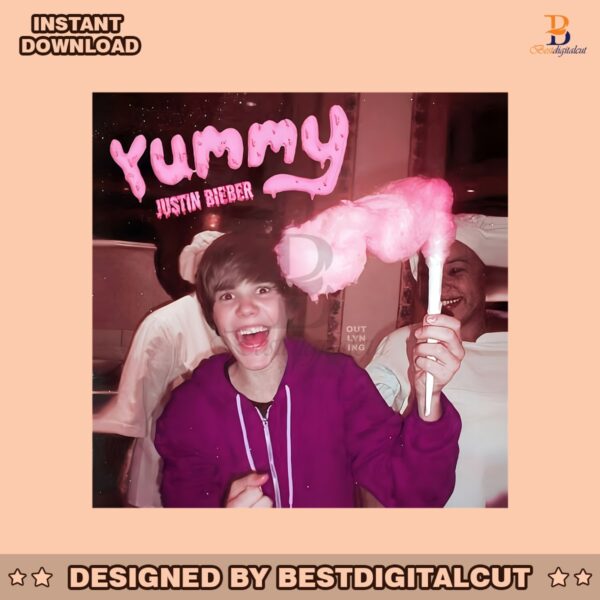 justin-bieber-yummy-pink-cotton-candy-vintage-png