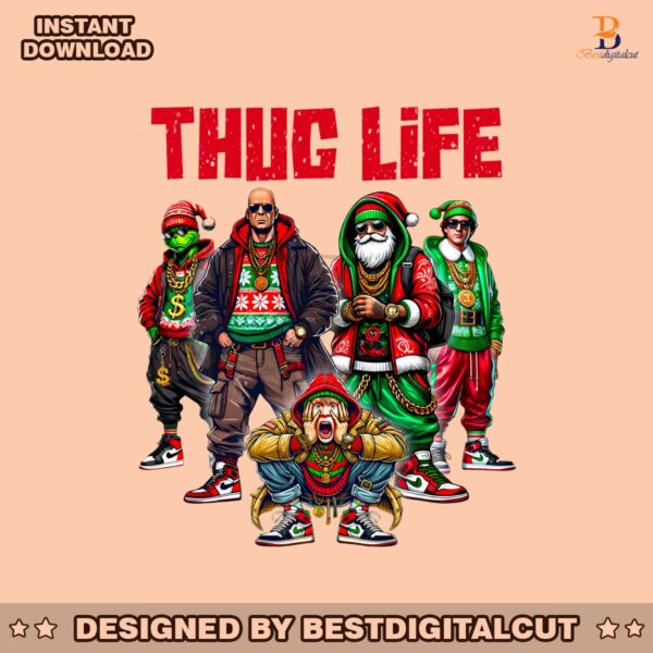 thug-life-christmas-movie-characters-santa-claus-friends-png