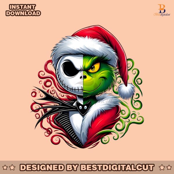 christmas-grinch-and-jack-nightmare-santa-hat-png