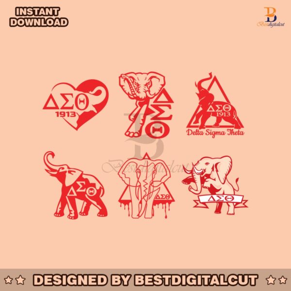 elephant-delta-sigma-theta-svg-bundle