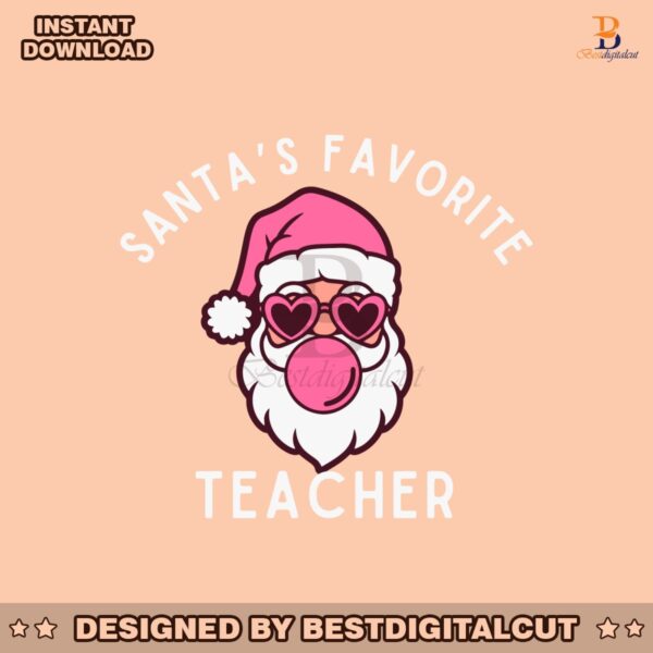 santas-favorite-teacher-christmas-pink-santa-claus-svg