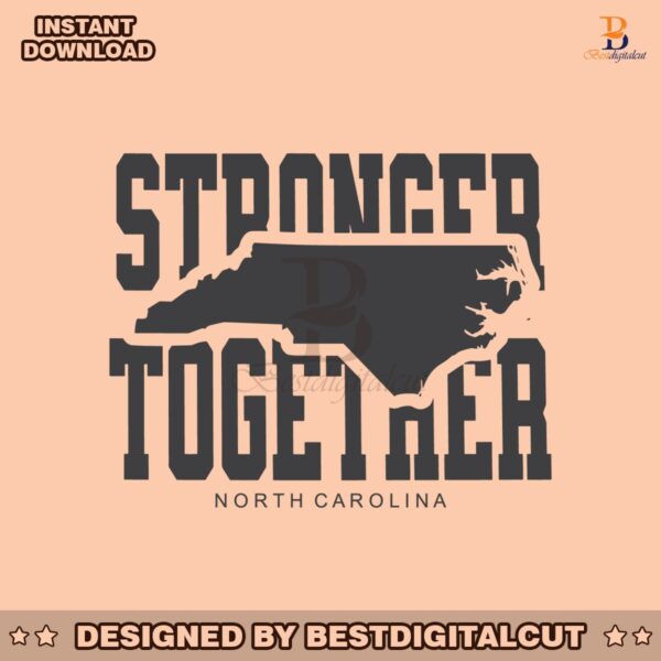 north-carolina-stronger-together-map-svg-silhouette