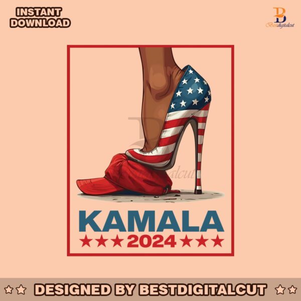 kamala-harris-2024-president-high-heel-red-maga-hat-png