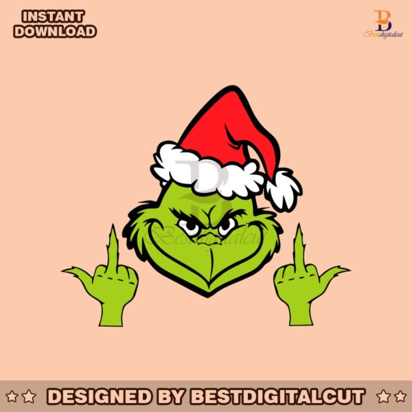 grinch-middle-finger-funny-grinchmas-santa-claus-svg