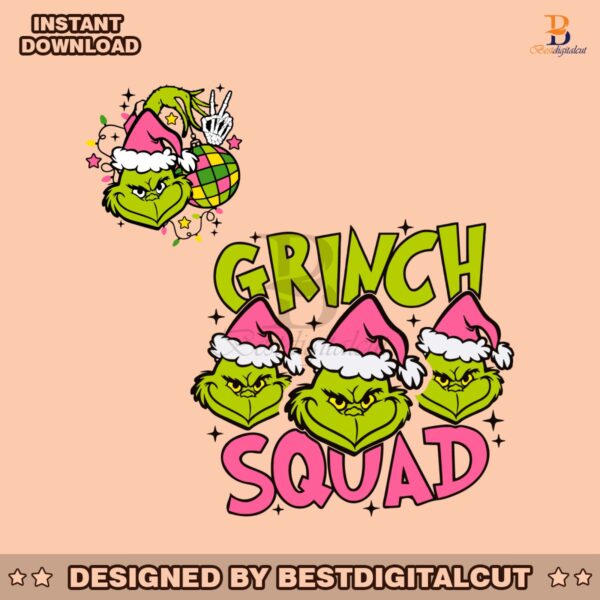 retro-grinch-squad-pink-christmas-santa-hat-svg