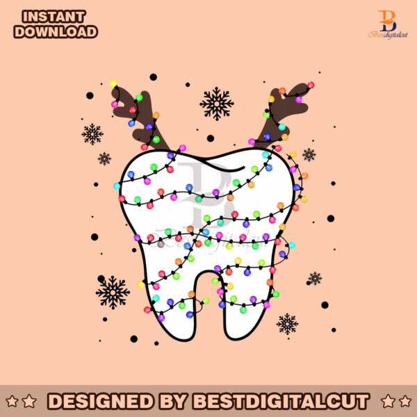 cute-teeth-dentist-christmas-light-reindeer-antlers-png