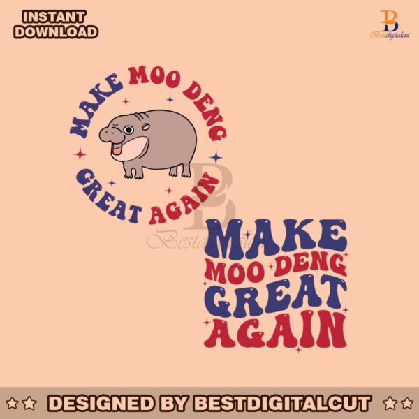 retro-groovy-make-moo-deng-great-again-svg