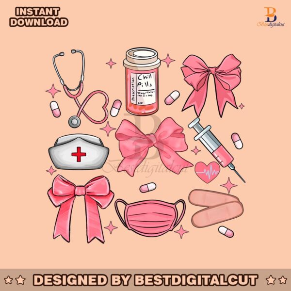 cute-pink-nurse-coquette-bow-element-png