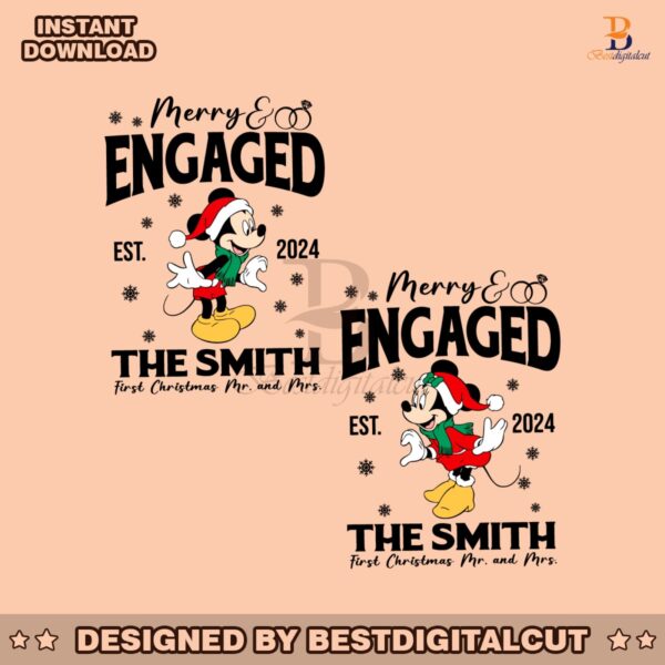 custom-merry-and-engaged-christmas-mickey-and-minnie-svg