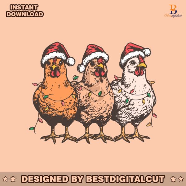 retro-christmas-chicken-santa-hat-christmas-light-svg