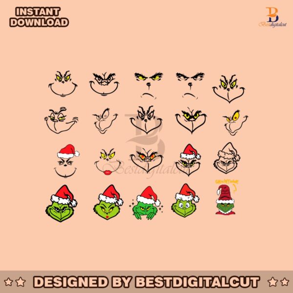 christmas-grinch-face-santa-hat-art-svg-bundle