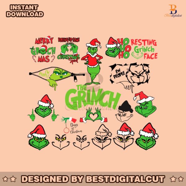 christmas-the-grinch-funny-grinchmas-face-and-head-svg-bundle