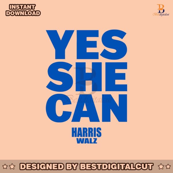 yes-she-can-electing-harris-walz-2024-svg